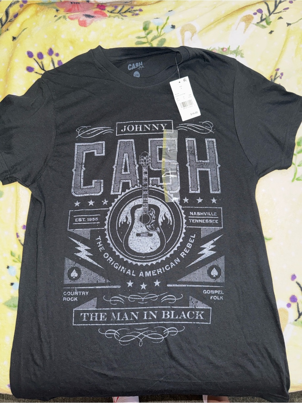 Ash Black "Johnny Cash" Graphic Tee